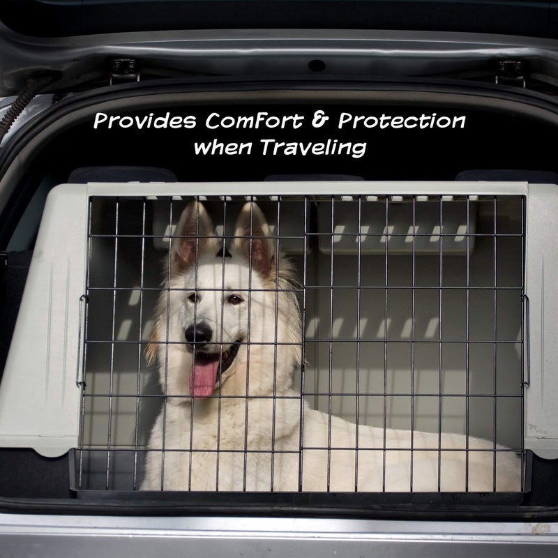 Petmaker Waterproof Dog Bed - 38.75x25 Large Dog Bed with Raised Edge - Easy-to-Clean Multi-Purpose Crate Mat for Home and Car Travel (Gray) - Image 5